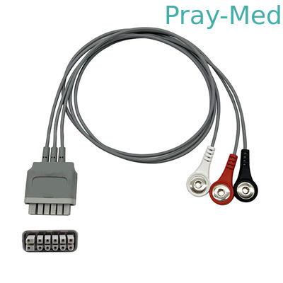 A ligação da telemetria de Mindray TM60/80 ECG prende o cinza TPU 0.9m de EY6511B